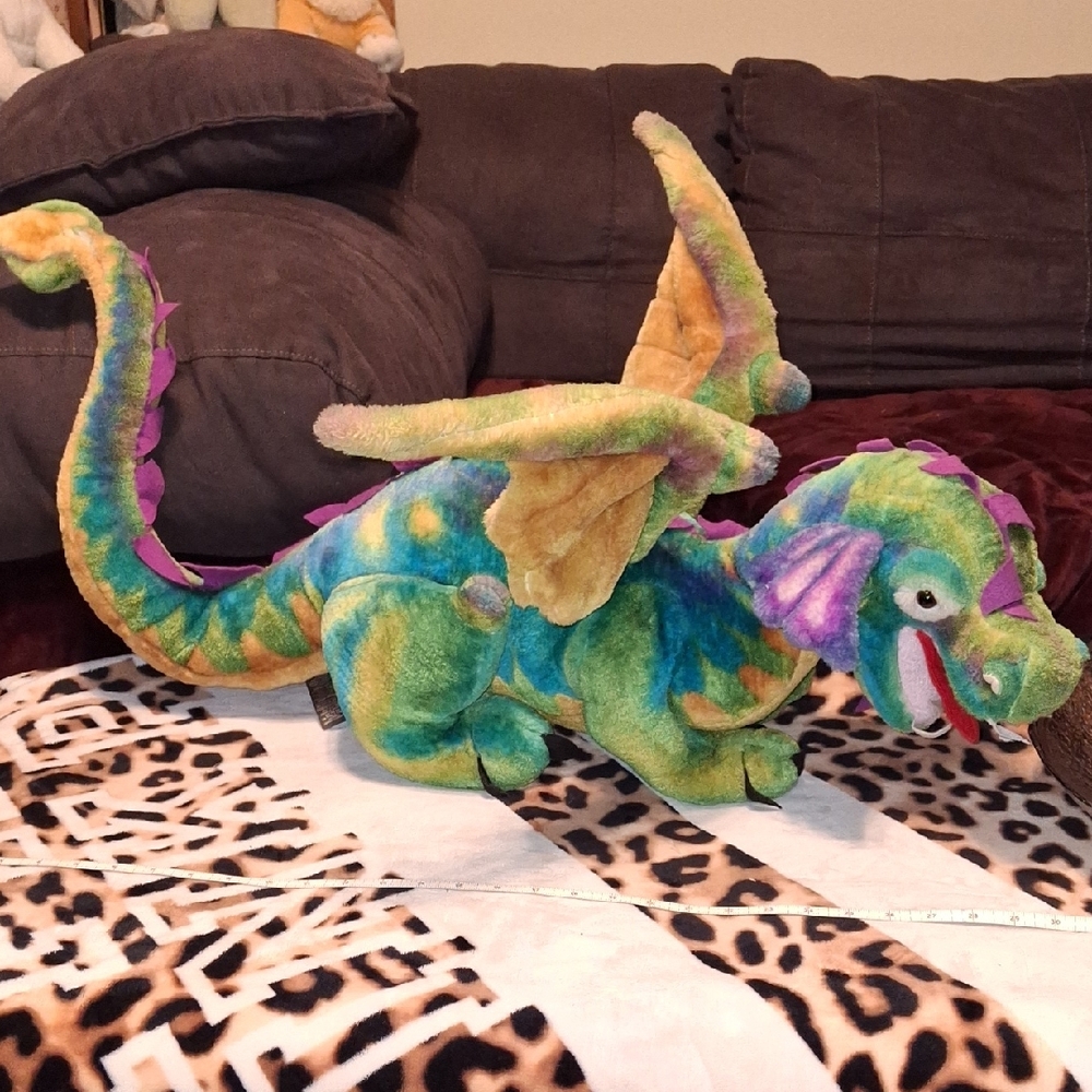 31" Melissa & Doug Colorful Plush Tye-dye Dragon